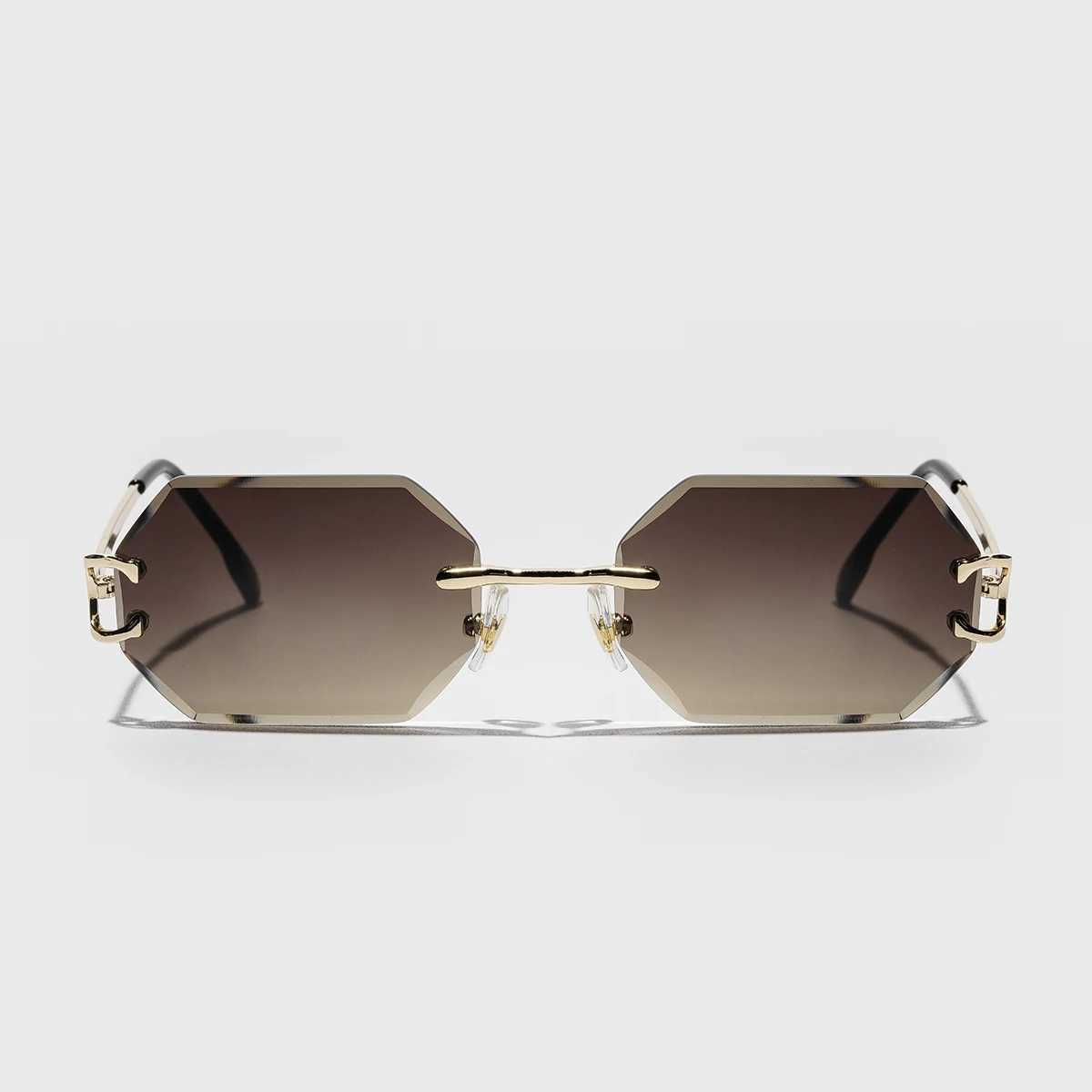 Ruiao 2026 new rimless luxury Sunglasses diamond cut sun shades for man and women designer brand glasses UV400 frameless eyewear D260326