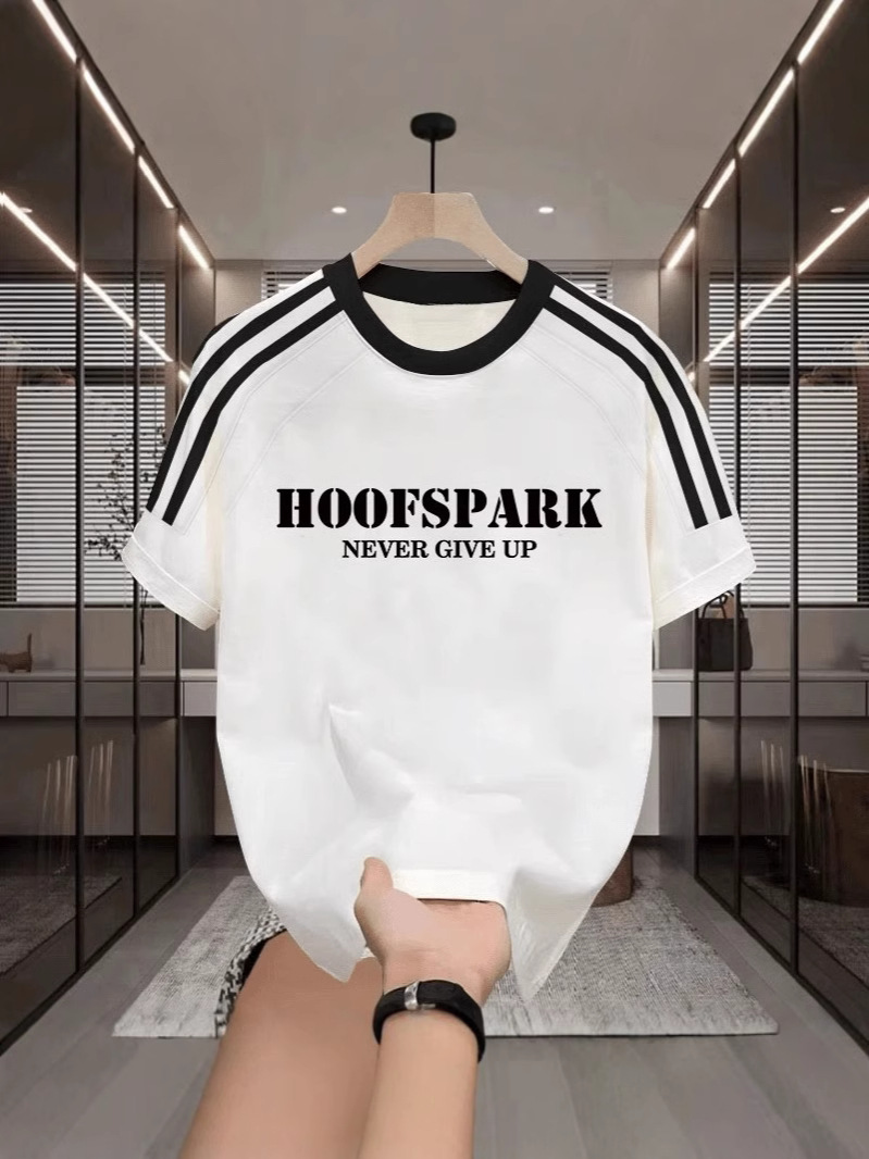 2026 New Arrivals American Streetwear T-Shirts | Graphic Striped 100% Cotton Short Sleeve Viral Couple Tops
