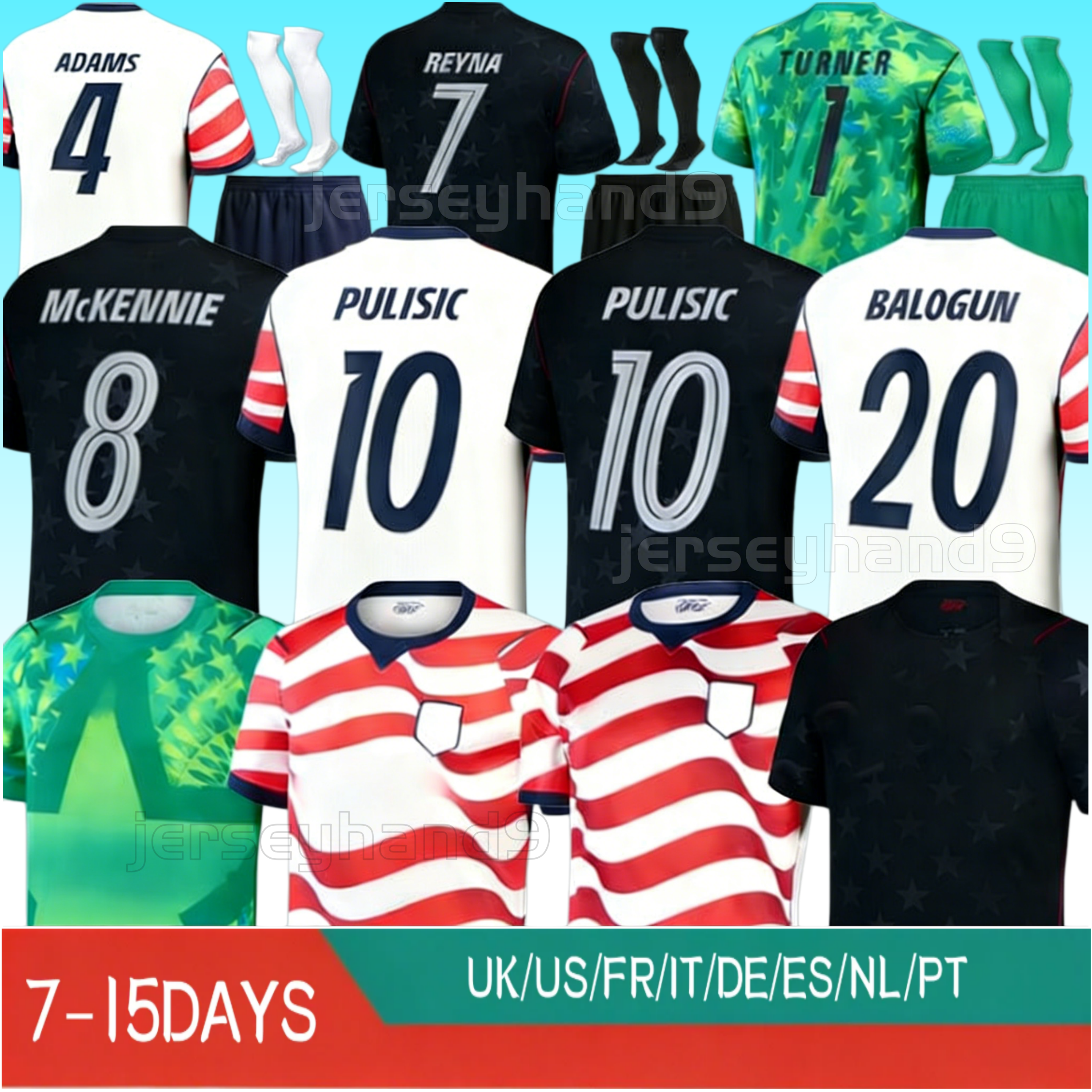 2026 World Cup PULISIC BALOGUN Football Jersey AARONSON WRIGHT ARFSTEN DEST 26 27 America Football Shirt United States Camisetas USA USMNT Fans PLAYER Men kids Kits