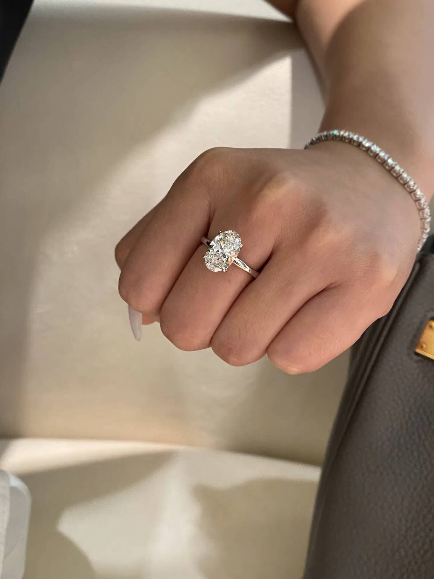 IGI Diamond Ring Custom Fine Ring Jewelry E VS Oval Cut Lab Grown Diamond Wedding Engagement Ring for Women