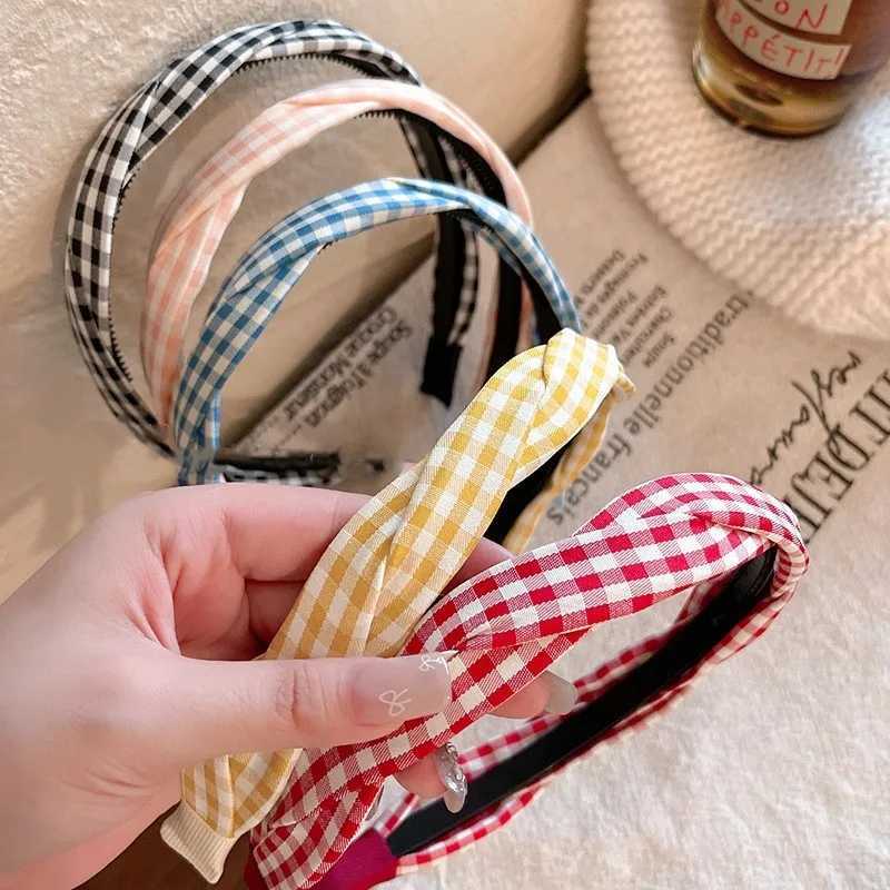 Korean Lattice Twist Headband Womens Toothed Non-slip Hair Band Hair Accessories D260326