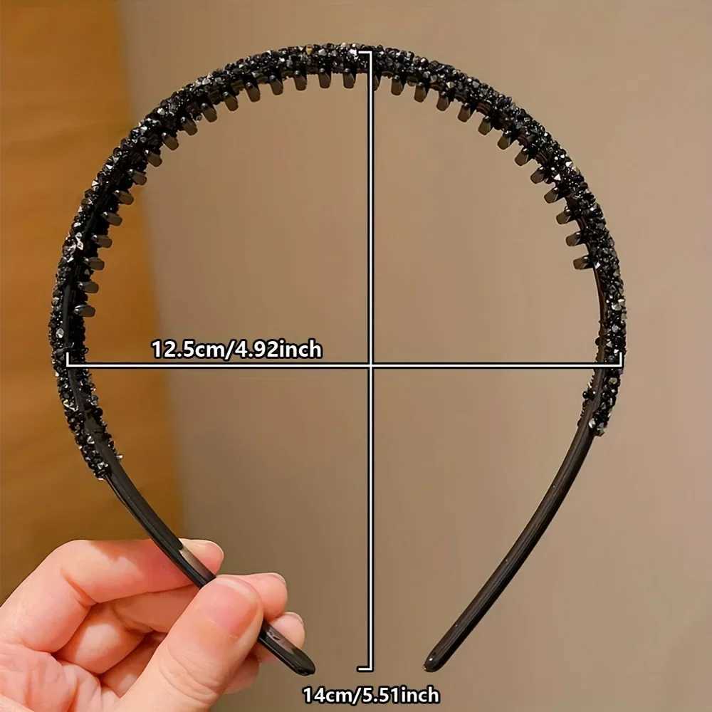 2/4Pieces Headwear of Girls Toothed Rhinestone Non-Slip Headbands Not Strangle The Head Smooth and Not Clogging Hair D260326