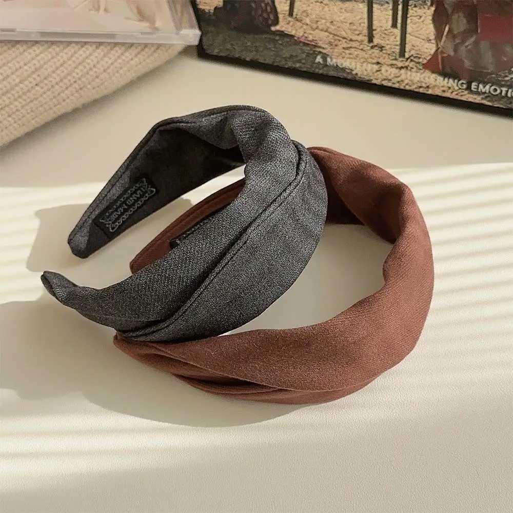 Korean Wide-brimmed Hair Headband Thickened Vintage Headbands Hoop Hair Accessories Girls Gift D260326