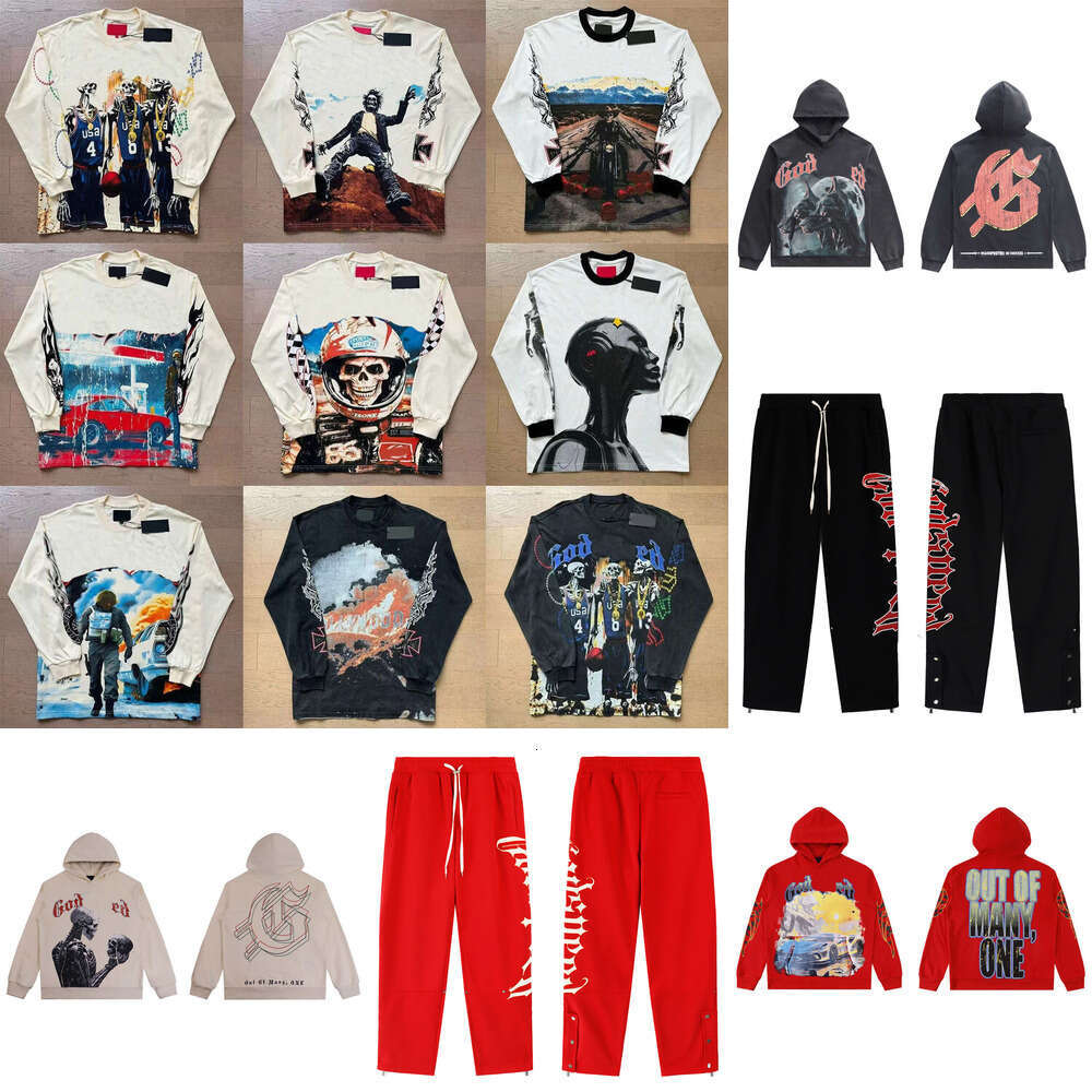 new Designer long t Shirts fashion classics graphic tee tshirt mens clothes loose hip hop rock womens high-quality Long sleeves Hoodie Size S-XL