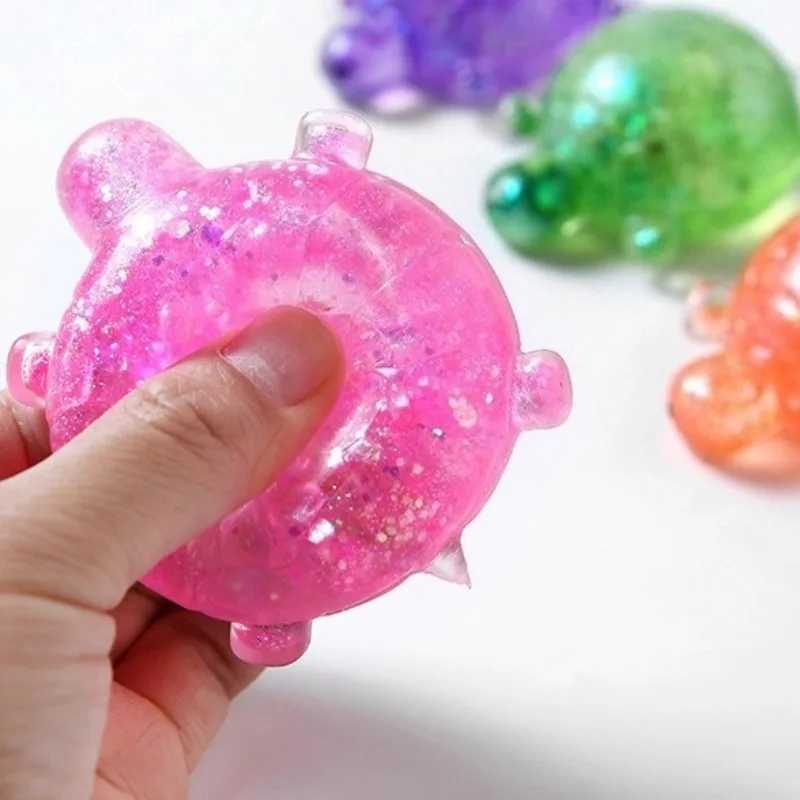 Squishy Turtle Fidget Toy Glitter Turtle Squeeze Toy Small Cute Animal Anti Stress Fidget Splat Decompressions Vent Squeeze Toy H260326