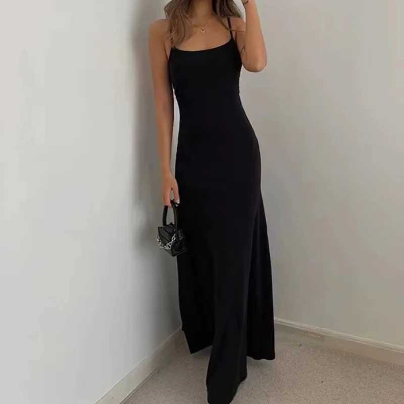 Woman Spring Summer Style Bodycon Dress Female Sexy Sleeveless Spaghetti Strap Split Sheath Dress Vestidos M260326