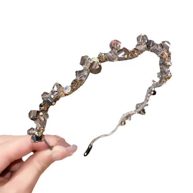Korean Super Immortal Crystal hair accessories Headband Womens Hairband Fashionable Temperament Retro Hairpin for women D260326