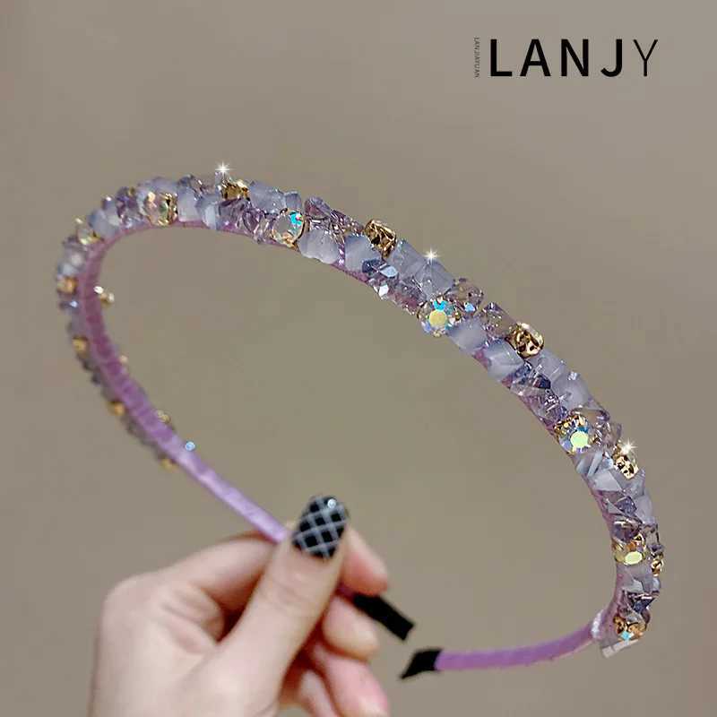 Light luxury hair accessories headband for women socialite water diamond hair bands new style broken diamond womens clips D260326