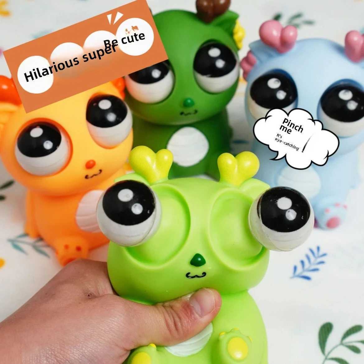Creative Pop-up Big Eye Dragon Sensory Decompression Kid Gift Eye Dragon Dinosaur Squeeze Gazes To Vent Funny Stress Relievers H260326