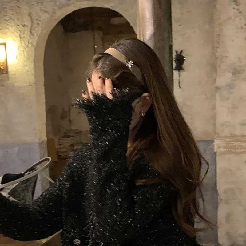 Rhinestone Bow Satin Premium Headband Korean Textured Headband Simple Versatile Hairhoop Hair Accessories New D260326