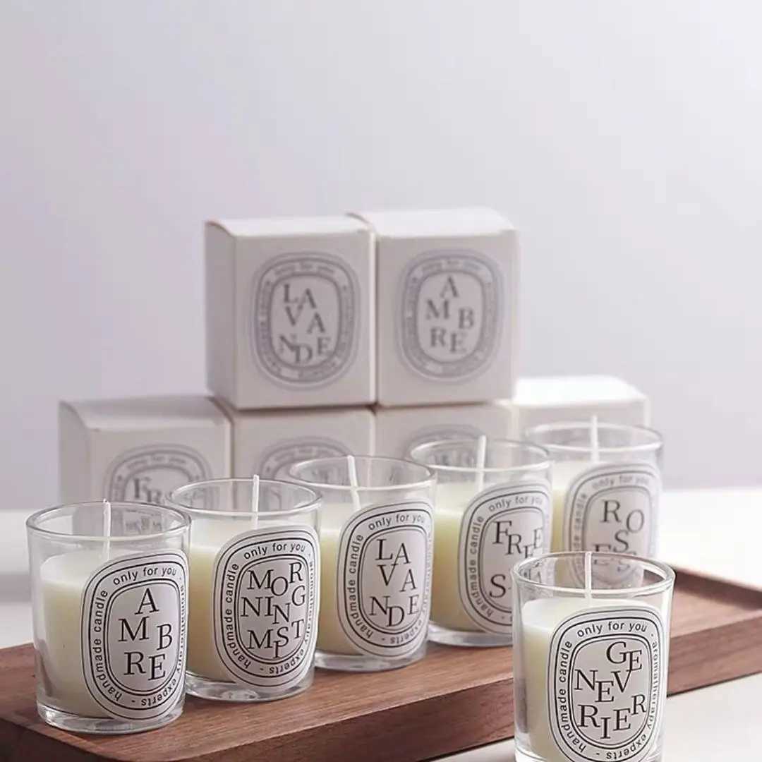 1Pc Transparent Scented Fragrance Candle Light Gift Scented Aromatic Candles Guest Gift Candles Wedding Candles Home Decor H260326