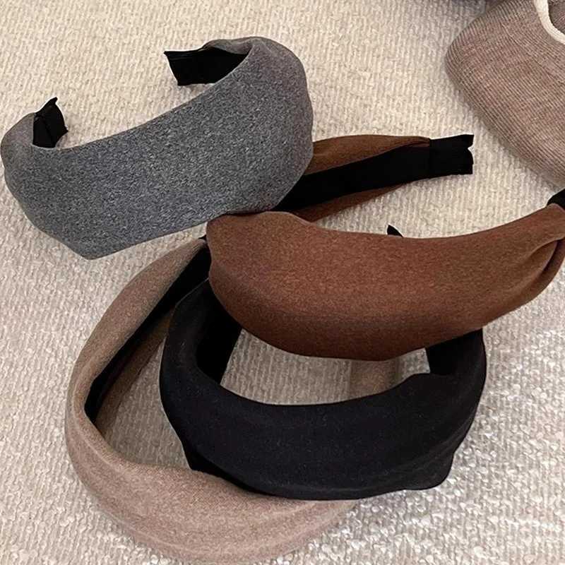 Vintage Solid Soft Cotton Hairband For Women Girls Sweet Hair Ornament Hoop Fashion Hair Accessories D260326