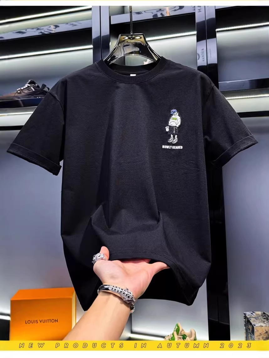 2026 Summer New Arrivals Men's Premium American Letter Graphic T-Shirts | Trendy Oversized European-Style Crew Neck Short Sleeve Tops