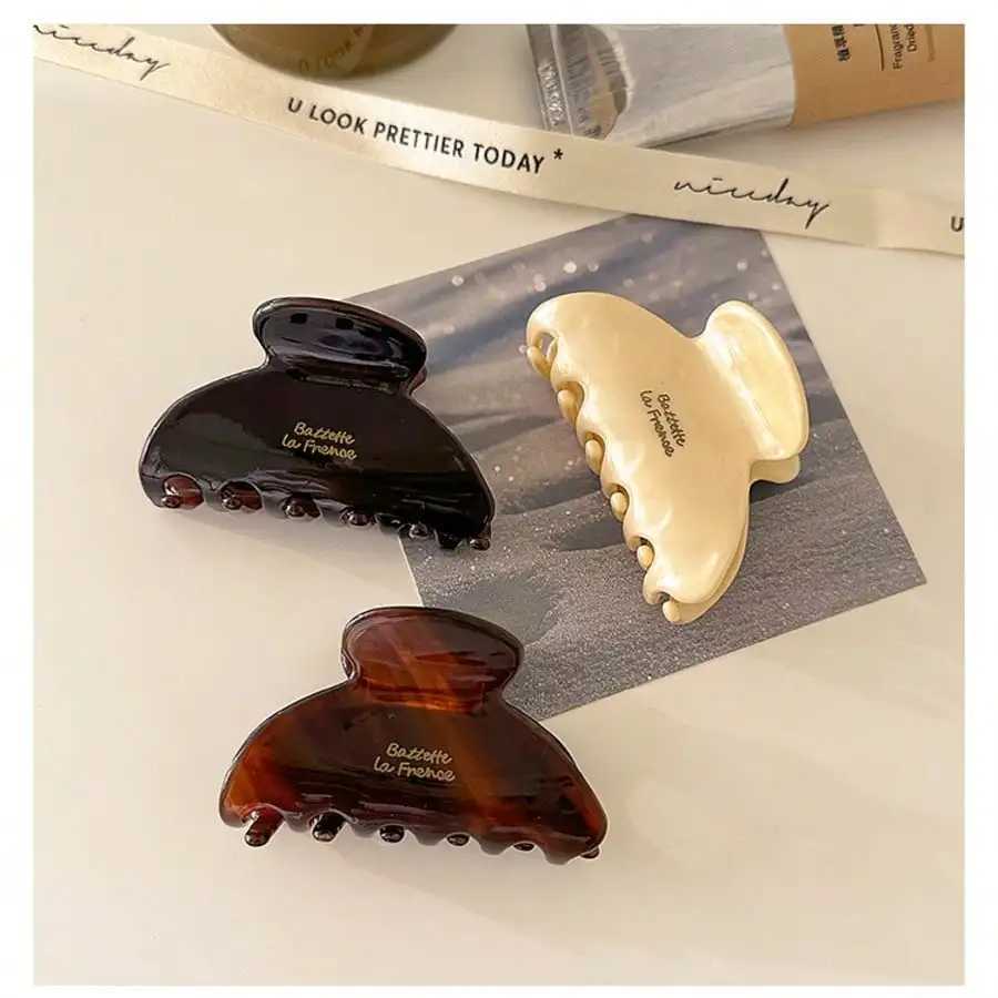 1 Pc Womens Elegant French-Style Acetate Semicircle Claw Clip Hair Accessory High-End Versatile Daily Use H260326