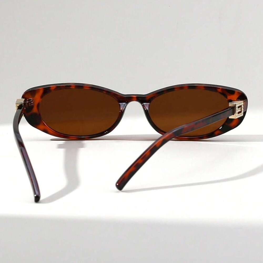 New oval shaped small frame cat eye ladies, high-end street style multifunctional men's UV protection sunglasses, fashionable sunglasses Y2K