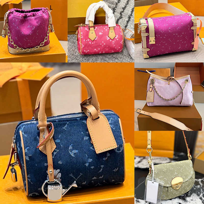 Evening Bags Pink Designer Bag Shoulder Bag Denim bag Luxury Bag High Quality Womens handbag Purses designer Crossbody Bag Pink denim bag crossbody bags mini bags