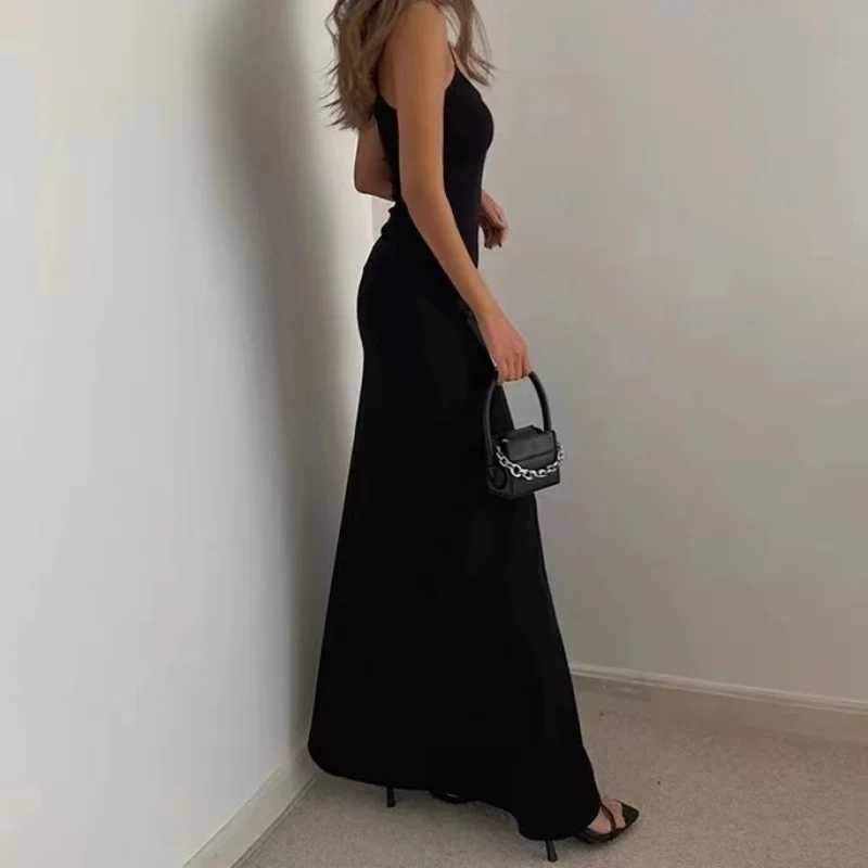Woman Spring Summer Style Bodycon Dress Female Sexy Sleeveless Spaghetti Strap Split Sheath Dress Vestidos M260326