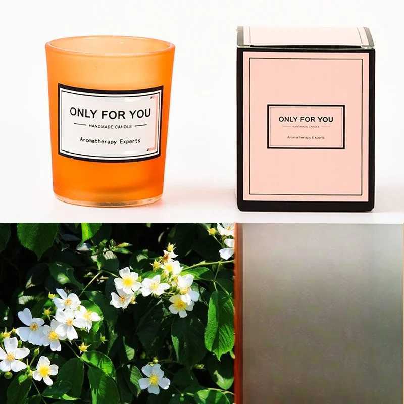 Romantic Scented Candle Glass Jar Soy Wax Aromatherapy Candle Creative Gift Wedding Party Home Decor H260326