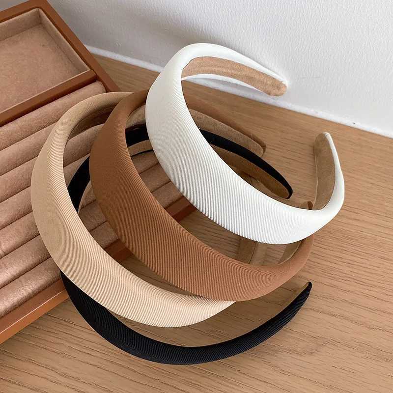 Elegant Hair Pressing Wash Hair Binding Band for Women New Summer Design Wide-rimmed Black Hair Clip Headband Headpiece D260326