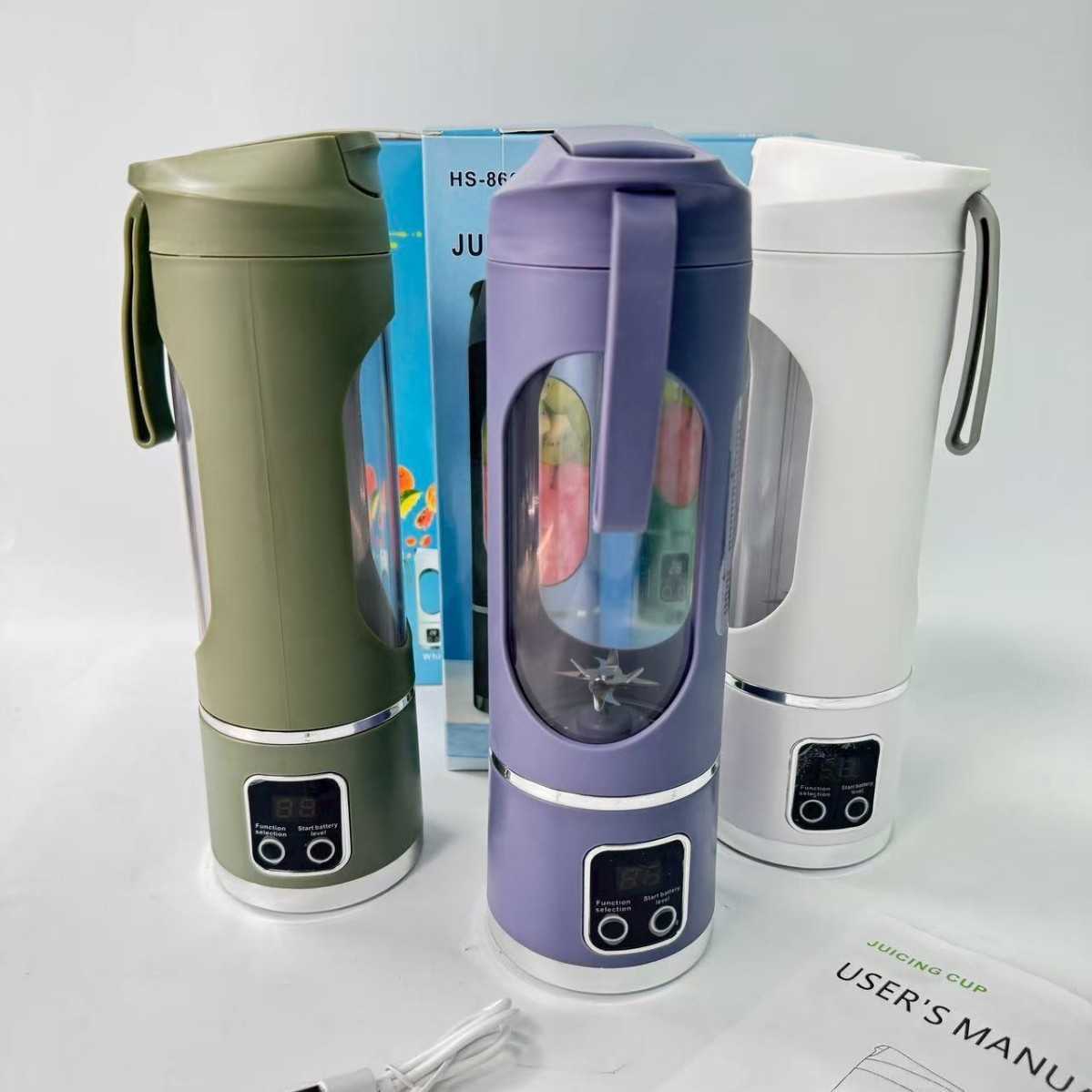 Juice Squeezing Cup - Fully Automatic Home Ice Crusher USB Charging Portable Juice Maker Outdoor Travel Cup Large Capacity L260326