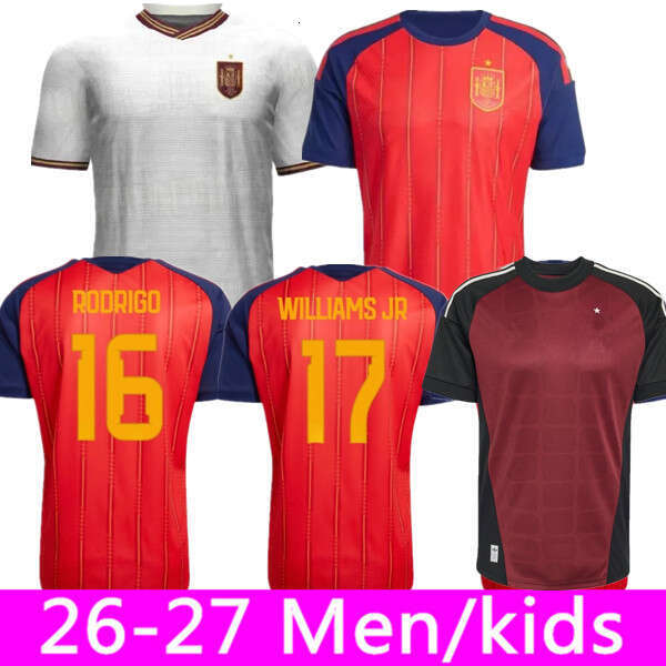 2026 World Cup SPAIN Soccer Jerseys PEDRI GAVI LAMINE YAMAL MORATA Carvajal OLMO FERRAN RODRIGO Jersey SPANISH Men Kid Kit 96 94 02 08 12 Guerrero Guardiola