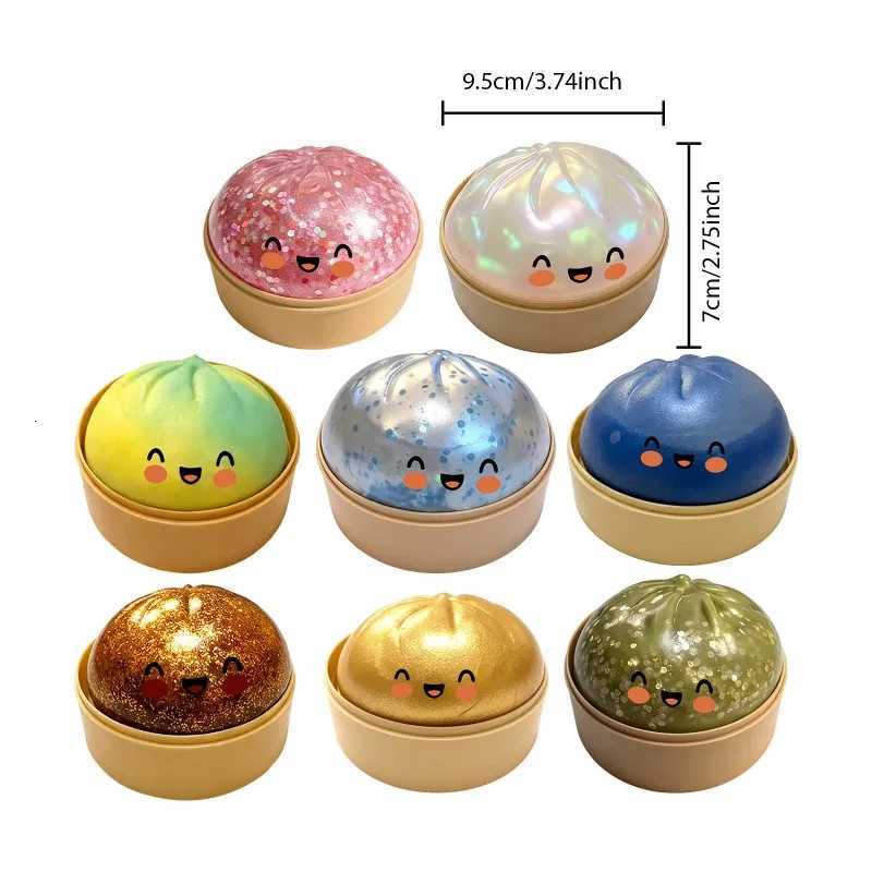Dumpling Squishy Soft Squeeze Baozi Slow Rising Squishy Toys Stress Relief Kneadable Fidget Toys Simulation Dumpling Z260326