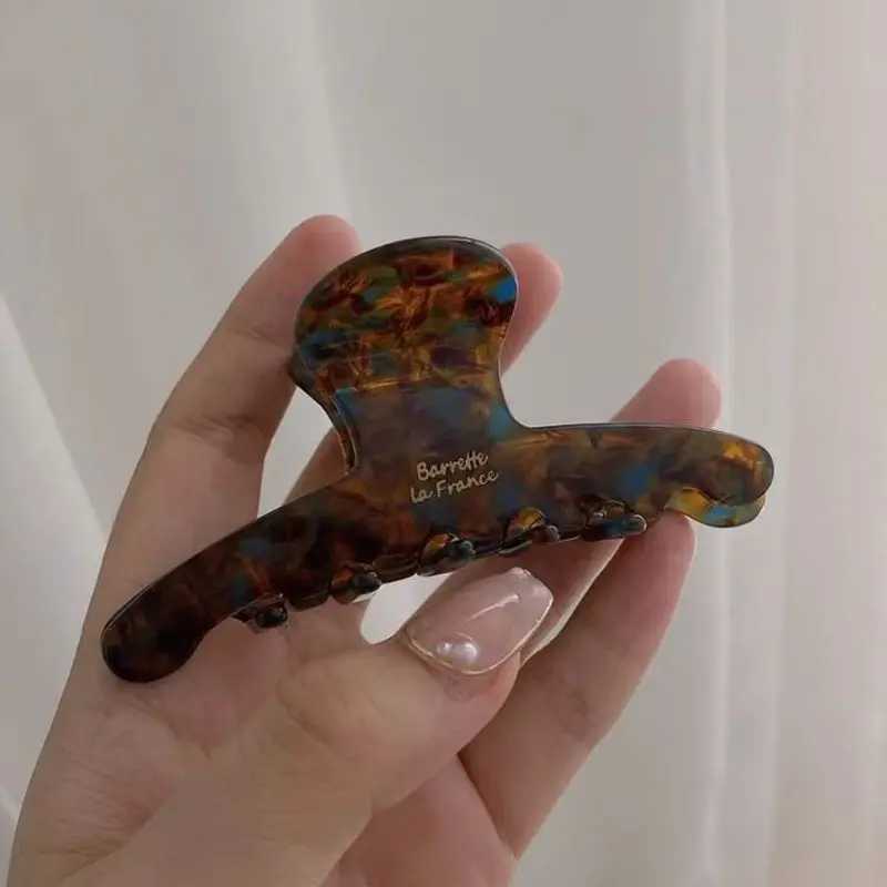 1/2pcs Elegant hair clip womens back of the head ins shark clip 2024 new clip headwear high-end feeling vinegar grip clip H260326