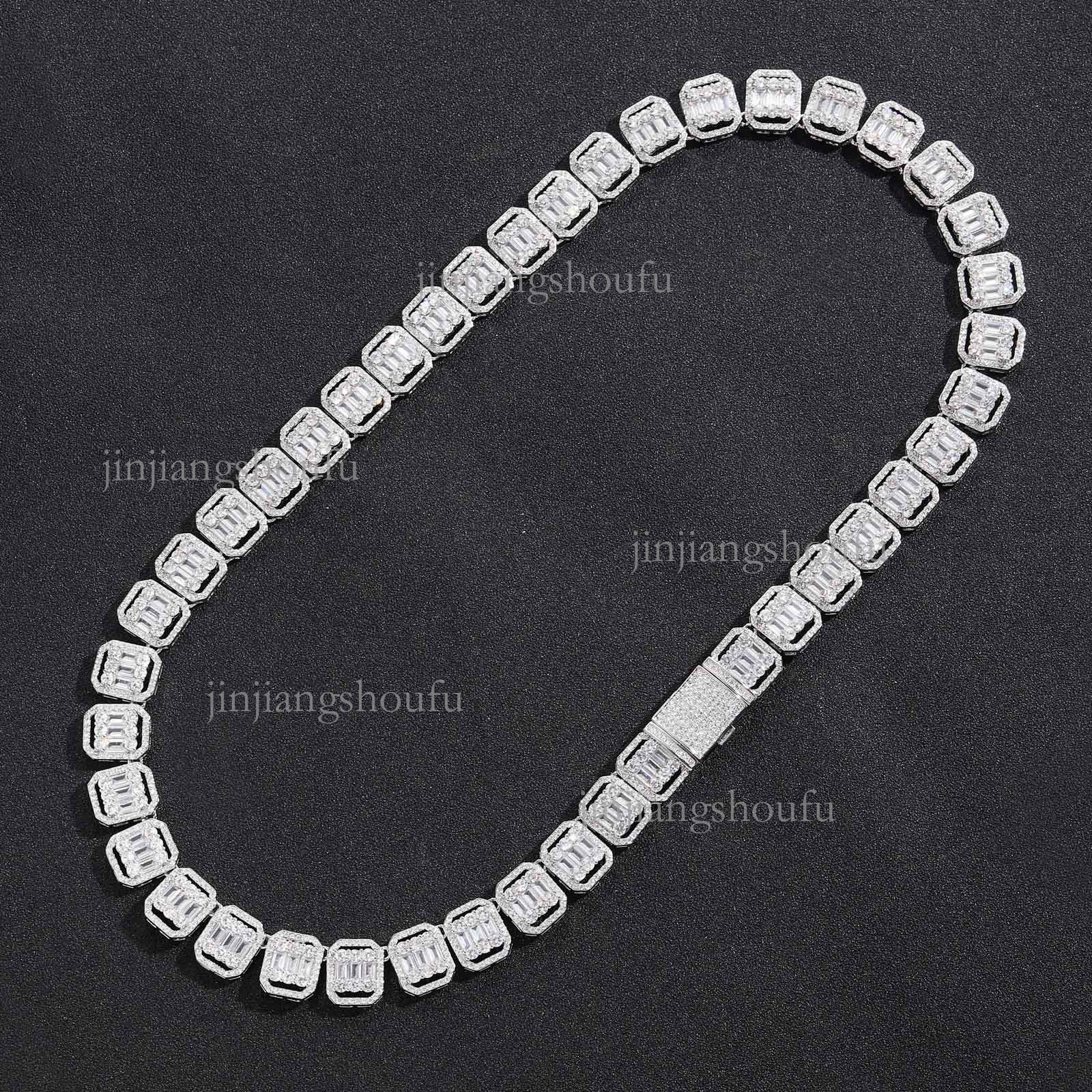 Hip Hop Style Designer Bracelet Luxury Men's Jewelry Accessories High-quality 13mm Sugar Cube Mixed Square And Circular Diamond Hollow Inlaid Dia