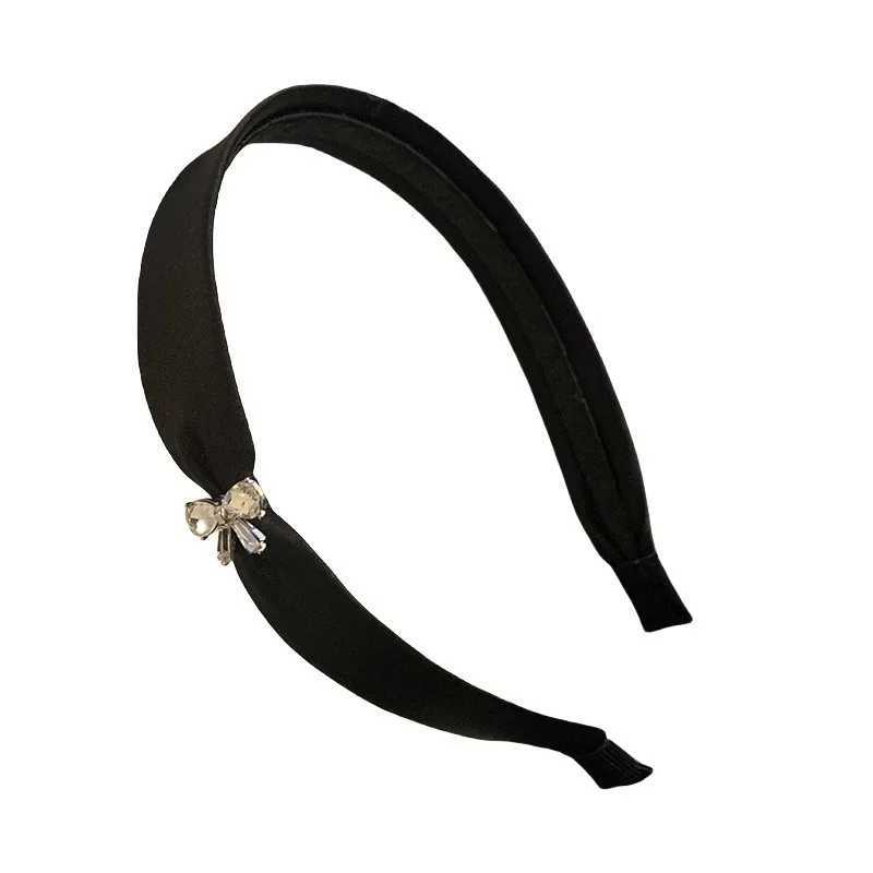 Rhinestone Bow Satin Premium Headband Korean Textured Headband Simple Versatile Hairhoop Hair Accessories New D260326