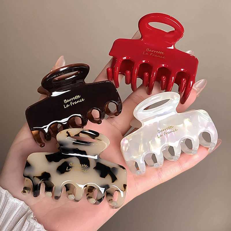 55CM Long Acetate Hair Crabs Red Hair Clips for Girls and Women Tie Up Hair Accessories New Korean Fashon H260326