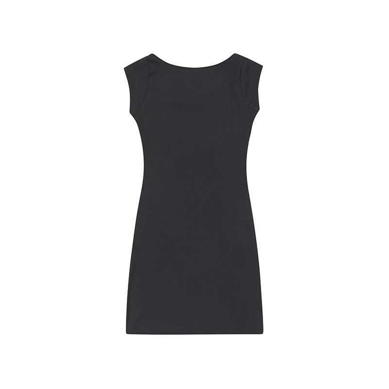2026 Spring/Summer New European and American Womens Sexy Nightclub Short Skirt Sleeveless Knitted Wrapped Hip Sling Dress M260326