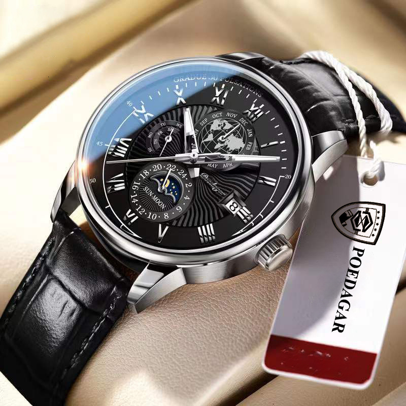 Swiss Business Belt Men's Quartz Watch - Waterproof - Designer Watch - Luxurious And Fashionable Wristwatch - Business Watch