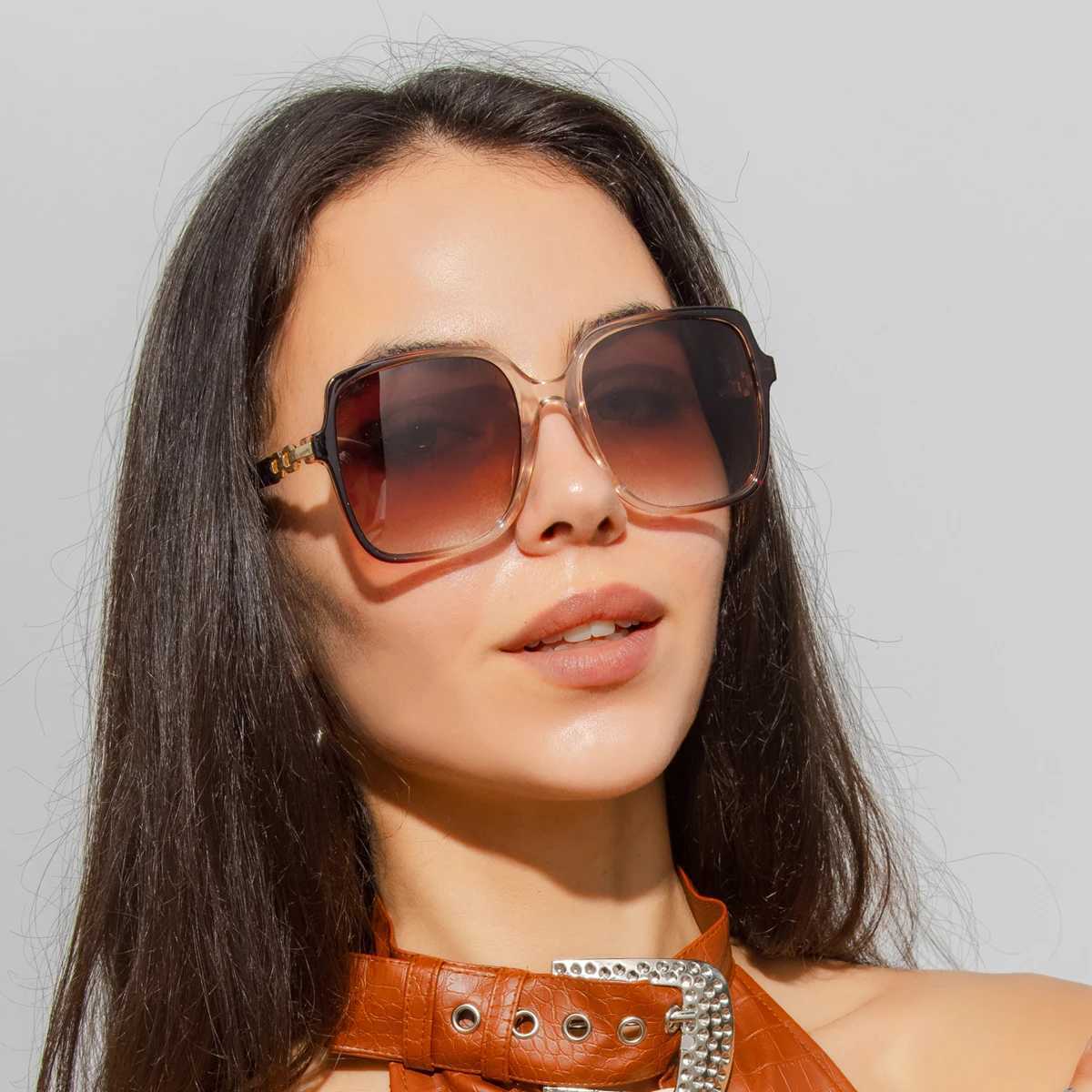 Fashion Big Frame Square Cycling Sunglasses Women Colorful Sun Glasses Female Gradient Outdoor Shades Ladies Eyewear UV400 D260326