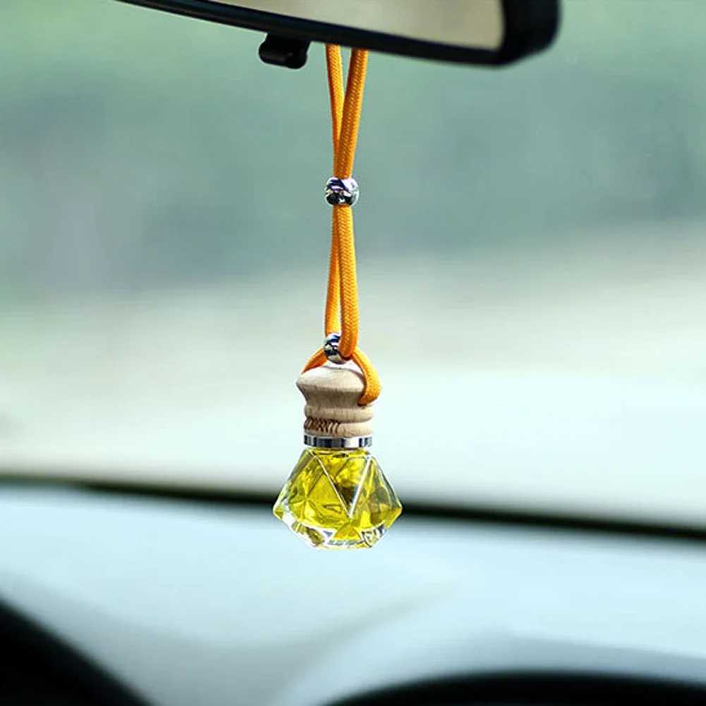 7ml Car Hanging Bottles Perfume Aromatherapy Refillable Air Freshener Diffuser Oil Fragrance Bottle Vehicle Auto Sapper Pendant H260326