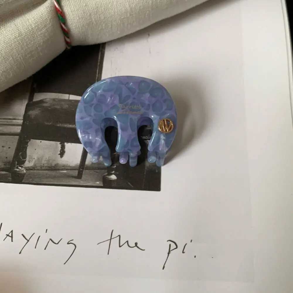 Creative Acetic Acid Acetate Hair Claw Candy Color Headdress Letter Hair Clip Grab Clip Cute Hairpin Girl H260326