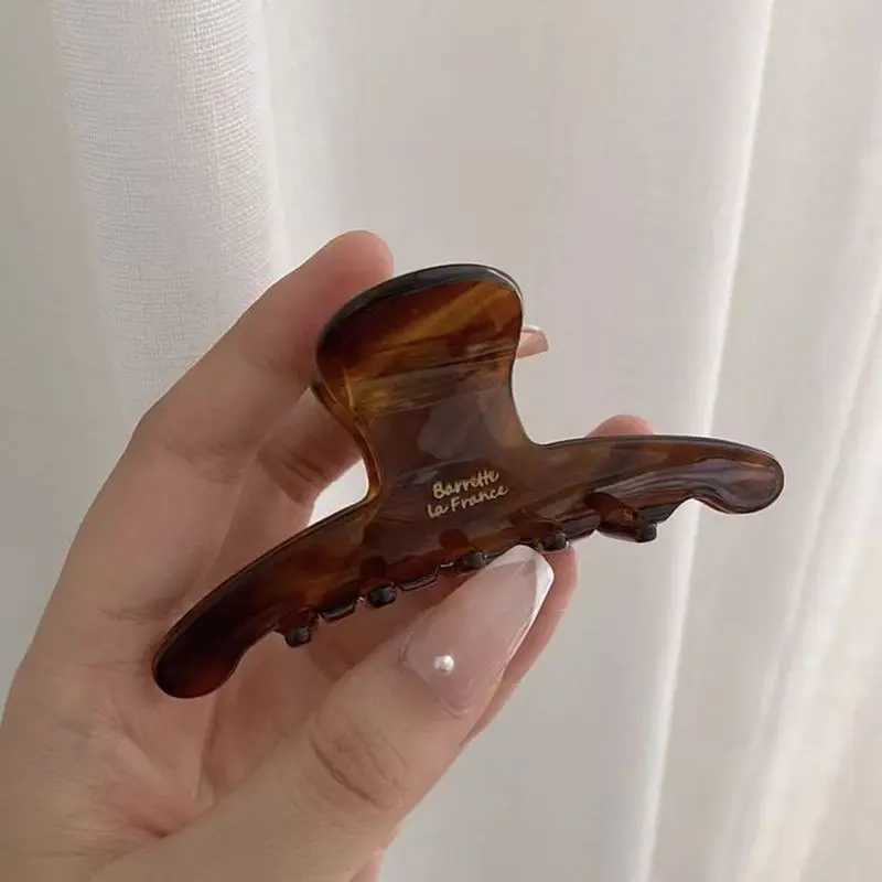 1/2pcs Elegant hair clip womens back of the head ins shark clip 2024 new clip headwear high-end feeling vinegar grip clip H260326