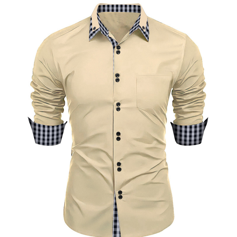 Men's Casual Shirts Men's Shirts New Clothing Spring Men's Fashion Plaid Multi-color Outdoor Leisure Long-sleeved Home Casual Summer Me