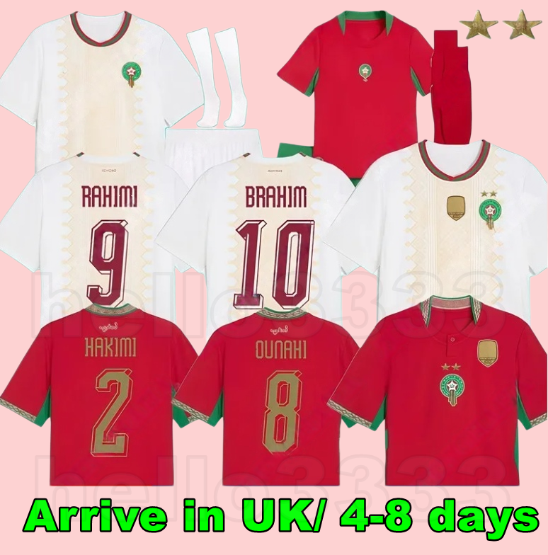 26 27 Morocco 2 stars Soccer Jerseys 2026 2027 Maroc Home Away Fans Player Men kids 1998 Football Shirt Kit HAKIMI BRAHIM EL AYNAOUI ZIYECH S-4XL