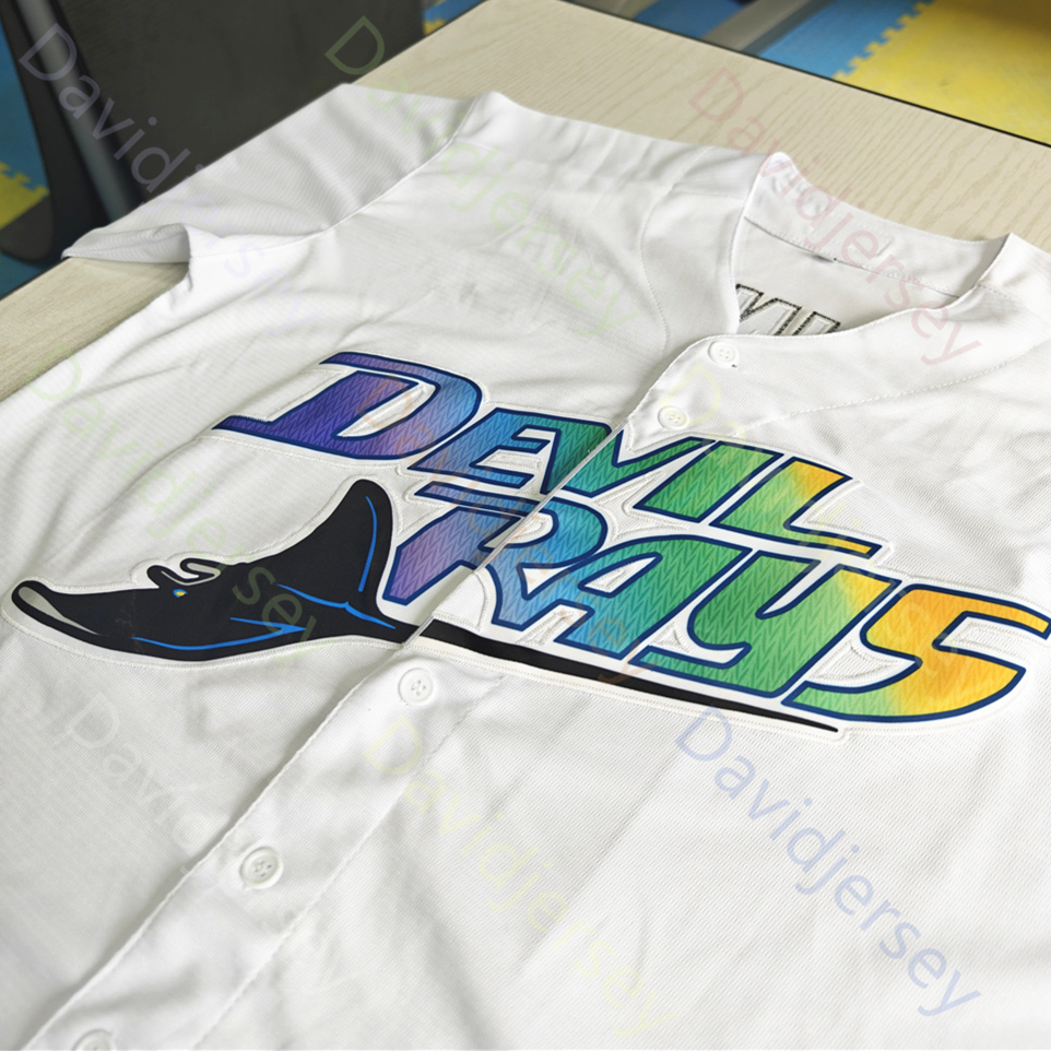 2026 Rays Baseball Tampa BayS Jersey Junior Caminero Wander Franco Carson Williams Shane McClanahan Cedric Mullins Wade Boggs Yandy Diaz Jacob Melton 