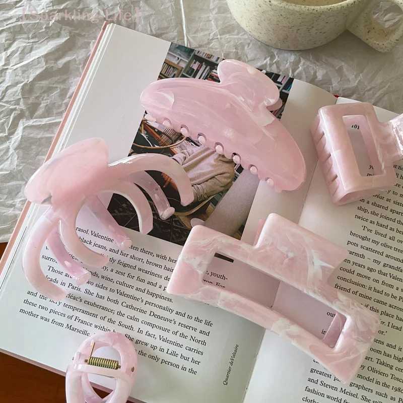 NNWomen Girls Claw Clips Pink Hair Claw Nonslip Crab Hairpins Barrette Fashion Hair Accessories Gifts H260326