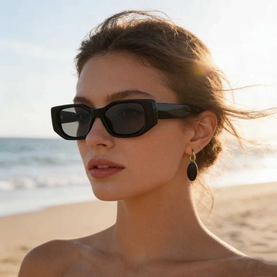 Ruiao 2026 new black classic retro designer branded concave irregular thick frame men women fashion sunglasses D260326