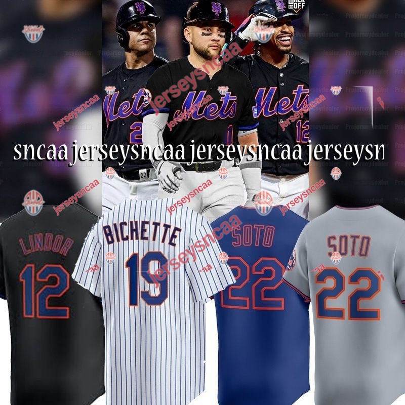 19 Bo Bichette Juan Soto 2026 Jersey Jorge Polanco Francisco Lindor Vientos Alvarez Martinez Winker Jeff McNeil Brett Baty Starling Marte men