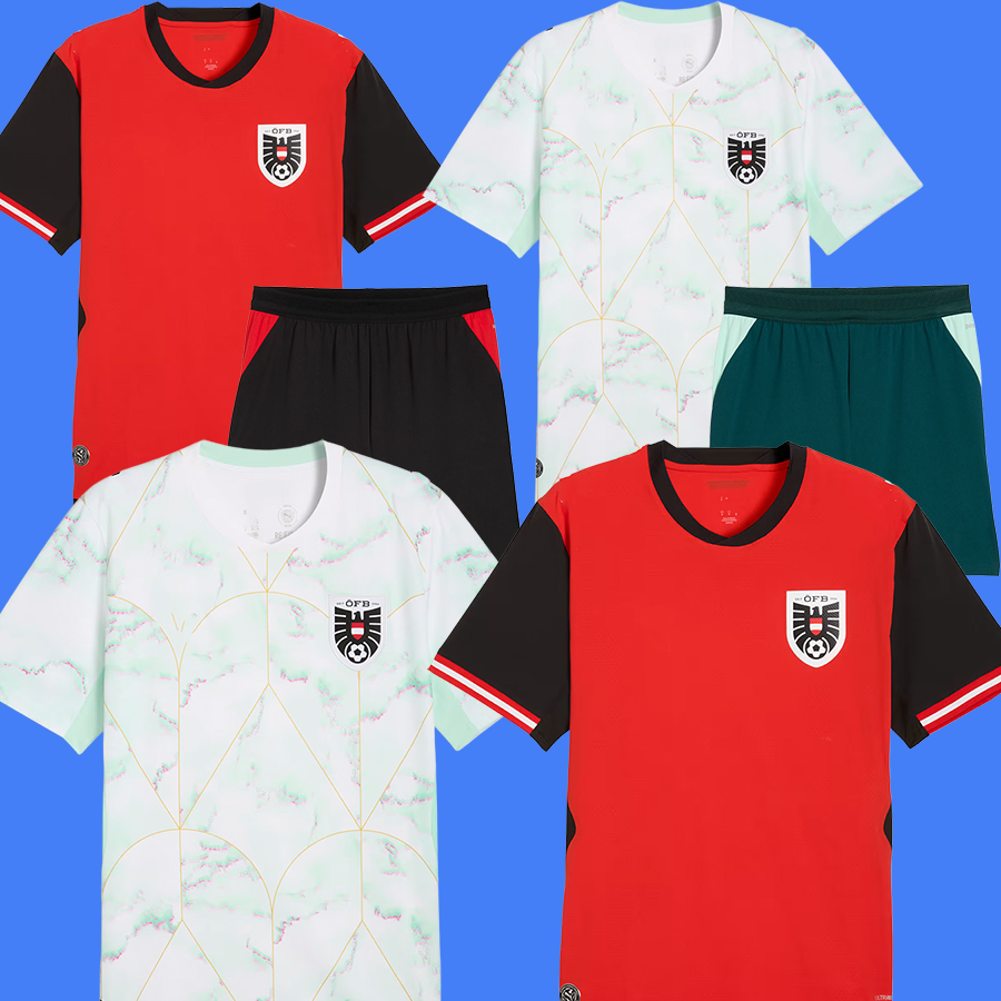 3XL 4XL 2026 Austria Soccer Jerseys Home red sets Away white jersey Austria national football team Kits men tops tee shirts uniforms tops