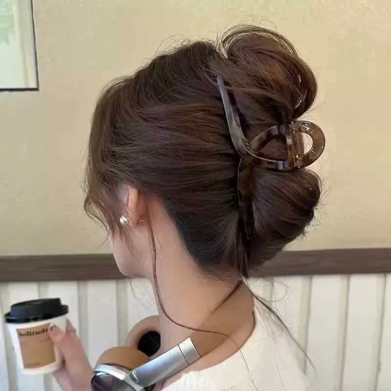 Retro Leopard Print High-Grade Large Clip Hair Accessories For Women H260326