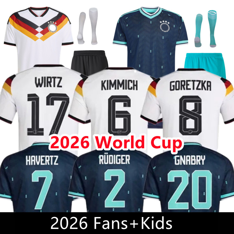 S-4XL MUSIALA 26 27 Anniversary Germany soccer jerseys HAVERTZ GNABRY WIRTZ PAVLOVIC WOLTEMADE KIMMICH Fans Player 2026 World Cup shirts Men Kids Kit Set