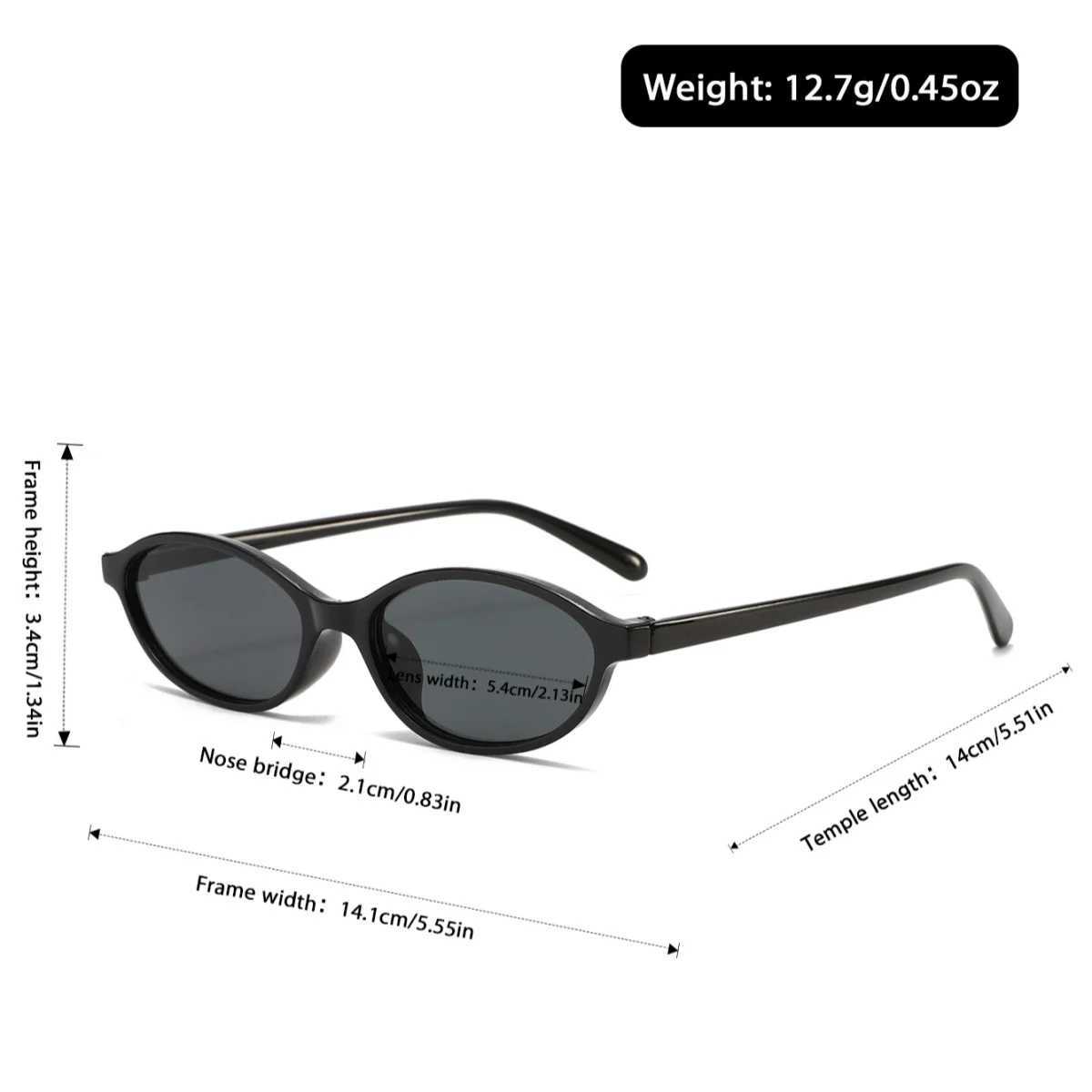 4pcs European and American retro fashion unisex small oval frame sunglasses trendy and versatile summer sun shading sun protect D260326