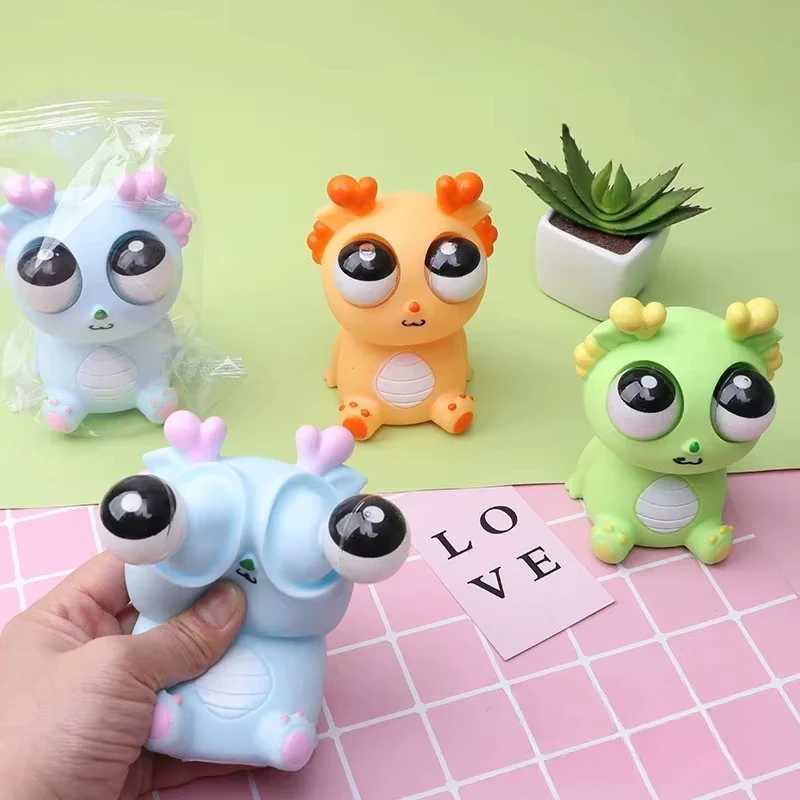 Creative Pop Up Sensory Fidget Object Proptosis Eye Dragon Dinosaur Squeezing Joy Squeezing Staring Eye Funny Toy H260326