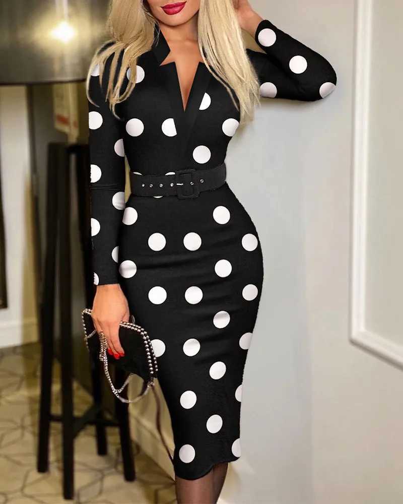 Print V Neck Dress Elegant Short Slve Dress Belted Dress For Spring Summer Womens Clothing X260326