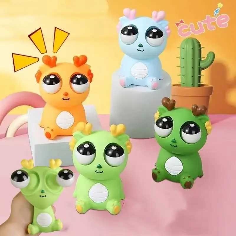 Creative Pop-up Big Eye Dragon Sensory Decompression Kid Gift Eye Dragon Dinosaur Squeeze Gazes To Vent Funny Stress Relievers H260326