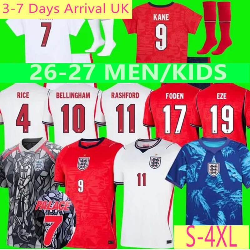 Fans player version 2026 ENGLAND World Cup 26 27 Kit BELLINGHAM KANE Soccer Jerseys top SAKA PALMER Football Shirts FODEN Men kids set uniform S-4XL Palace x
